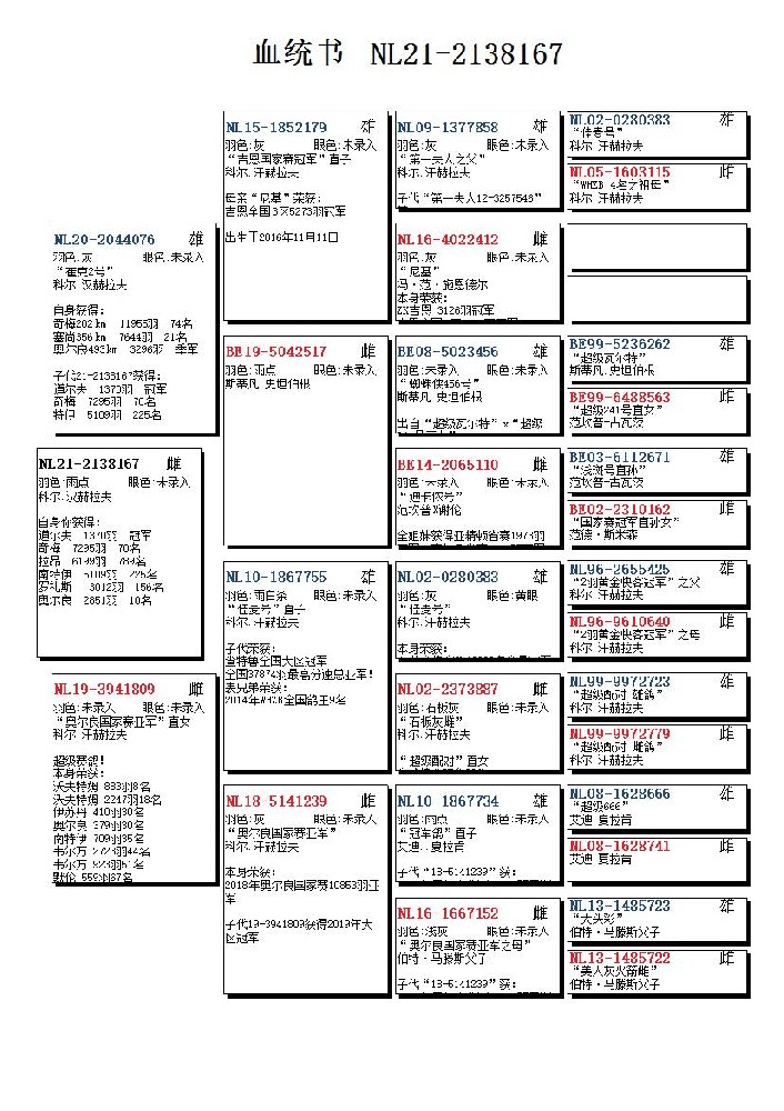 “佳麦号”双边血系